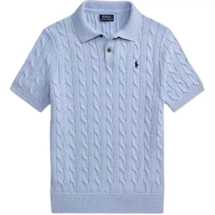 Мужской джемпер с поло-воротником, синий, Polo Ralph Lauren, Blue