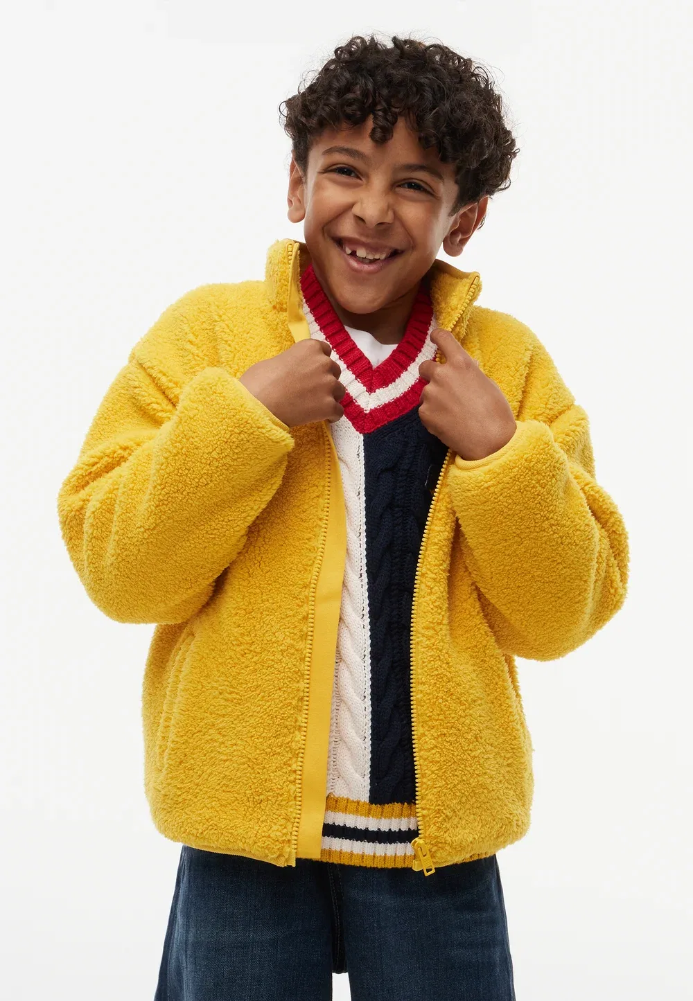 Флисовая куртка с флагом на молнии Tommy Hilfiger, Countryside Yellow — фото 3