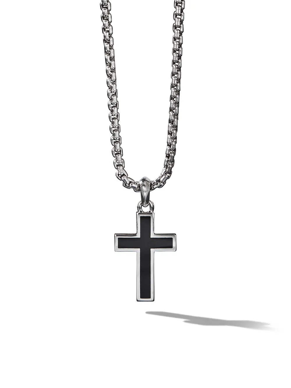 

Серебряная подвеска Exotic Stone Cross с ониксом (26 мм) David Yurman, черный