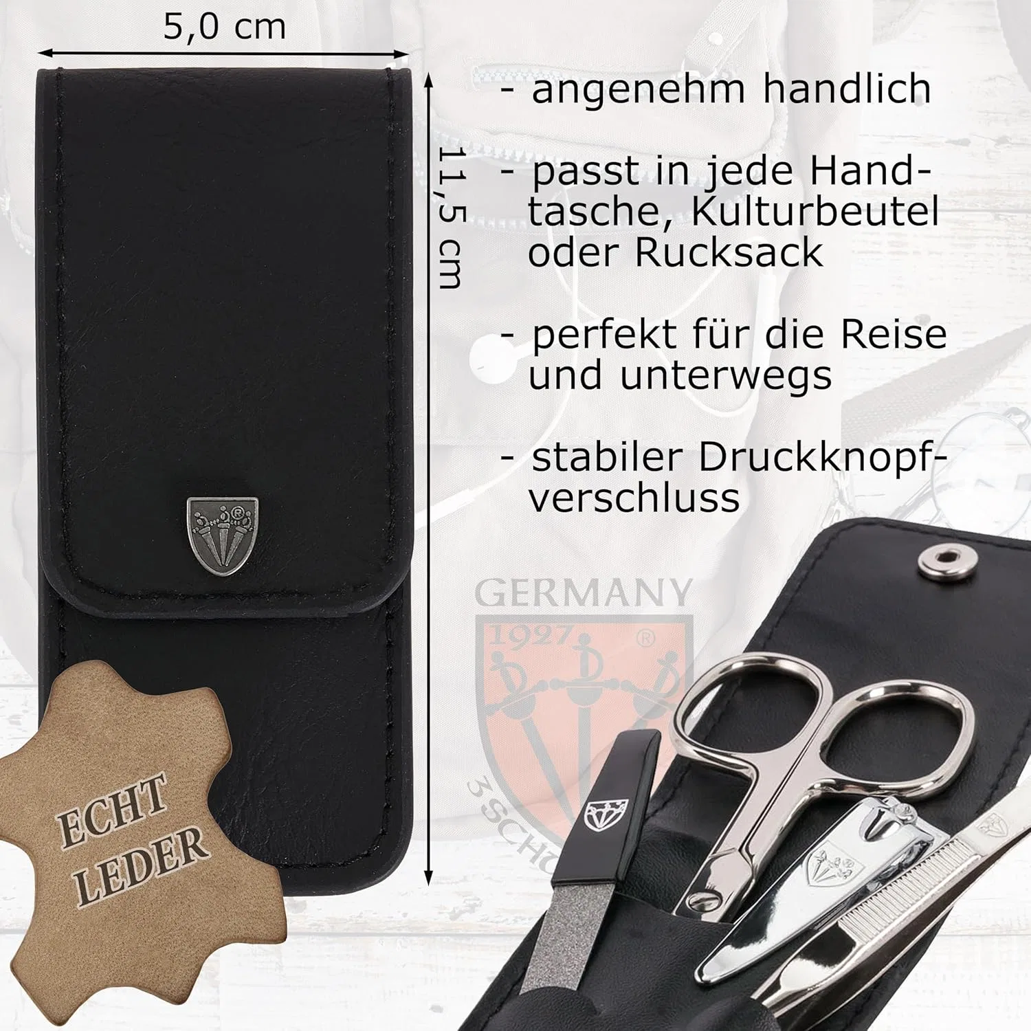 Набор для маникюра и педикюра DREI SCHWERTER «Capri», 4 предмета ‎Drei Schwerter, Genuine Leather — фото 4