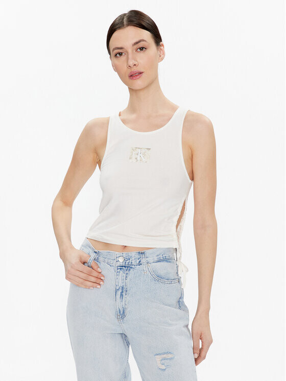 

Топ стандартного кроя Calvin Klein, экрю