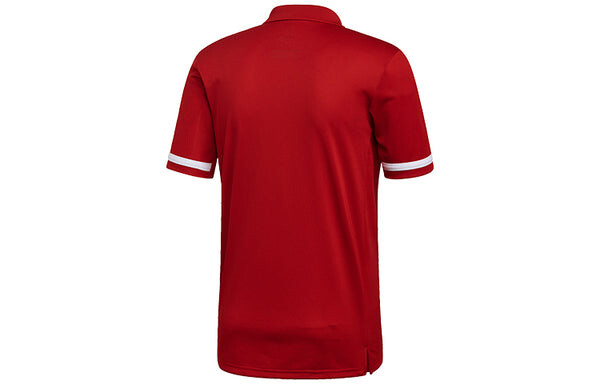 Футболка logo pattern loose short sleeve polo shirt red Adidas, красный — фото 2