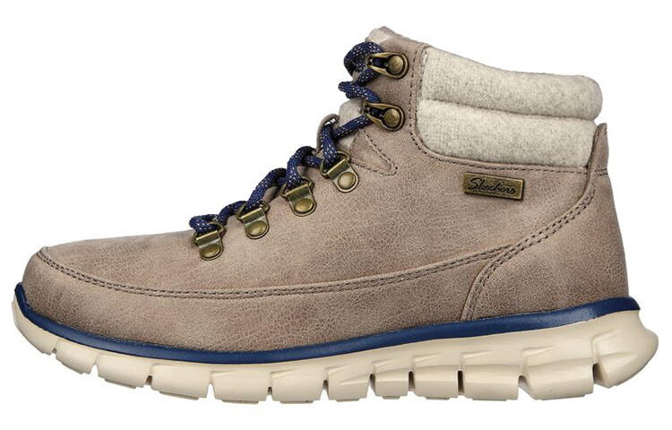Женские ботинки Skechers зимние на шнуровке, бежевый
