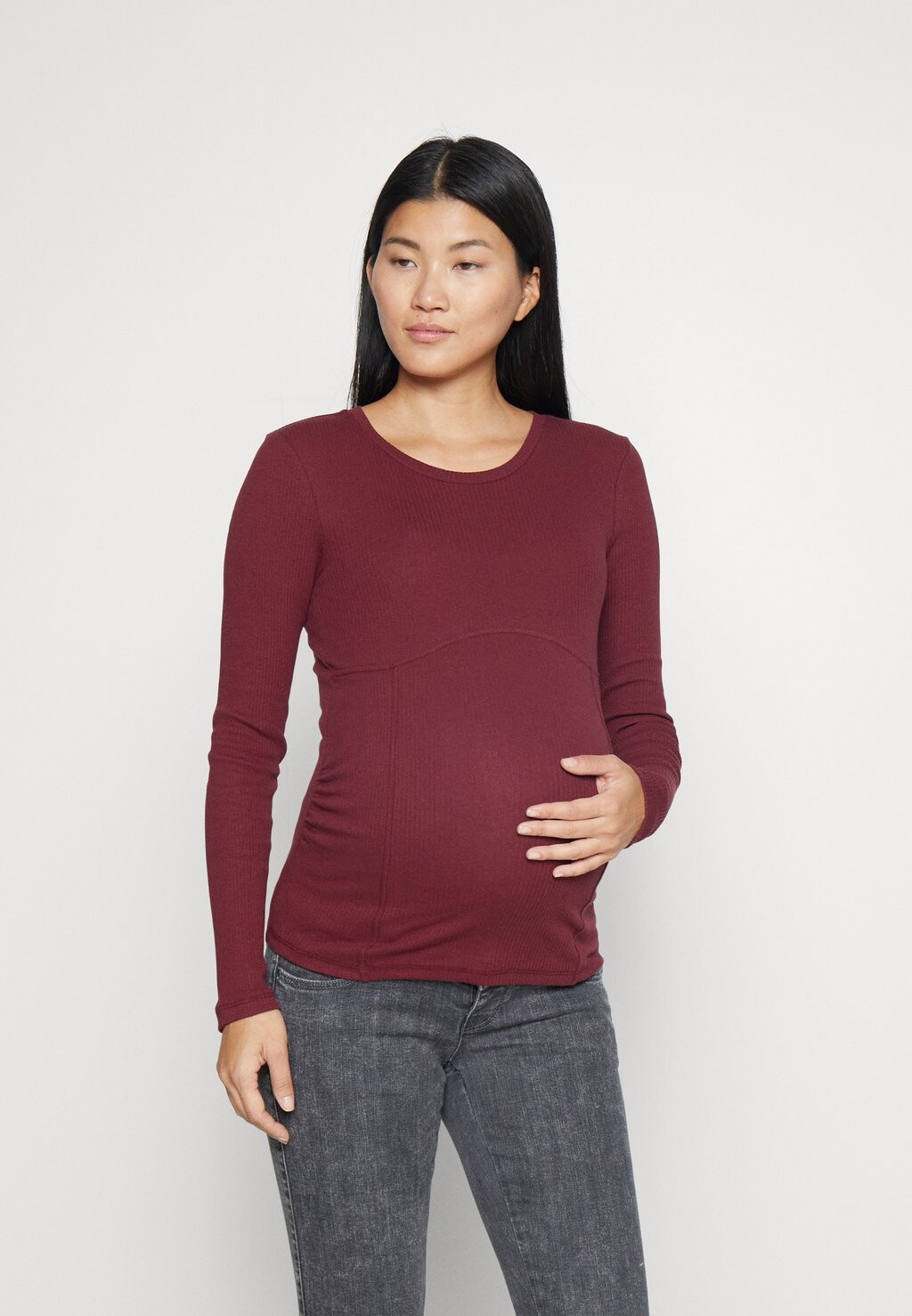 

Футболка с длинным рукавом Pmtegan Pieces Maternity, цвет tawny port