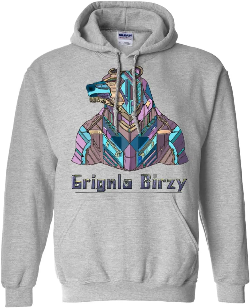 

Толстовка Dolphin Shirt Co с принтом Stained Glass Cyborg Grizzly Bear