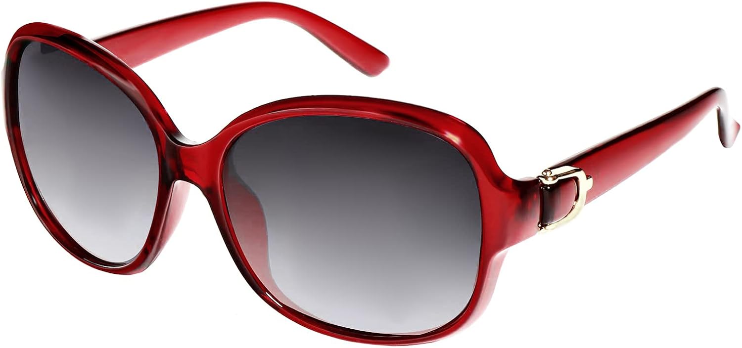 

Женские классические поляризованные солнцезащитные очки EFE увеличенного размера, оправа из композитного материала TR90, защита от УФ-излучения UV 400, модные очки в стиле ретро, C4-wine Red