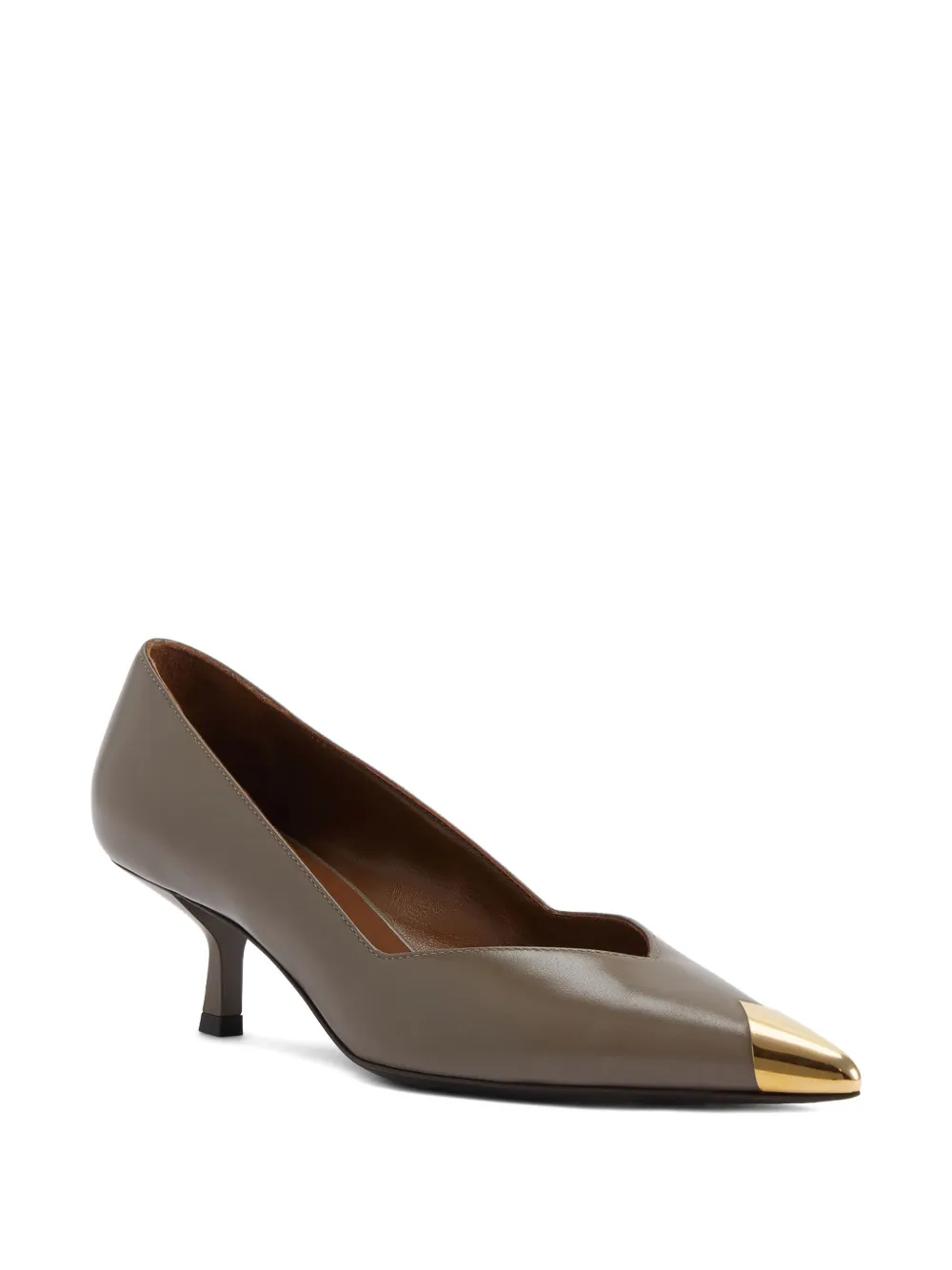 Туфли-лодочки Melaine с заостренным мысом, каблук 50 мм Giuseppe Zanotti, коричневый — фото 2