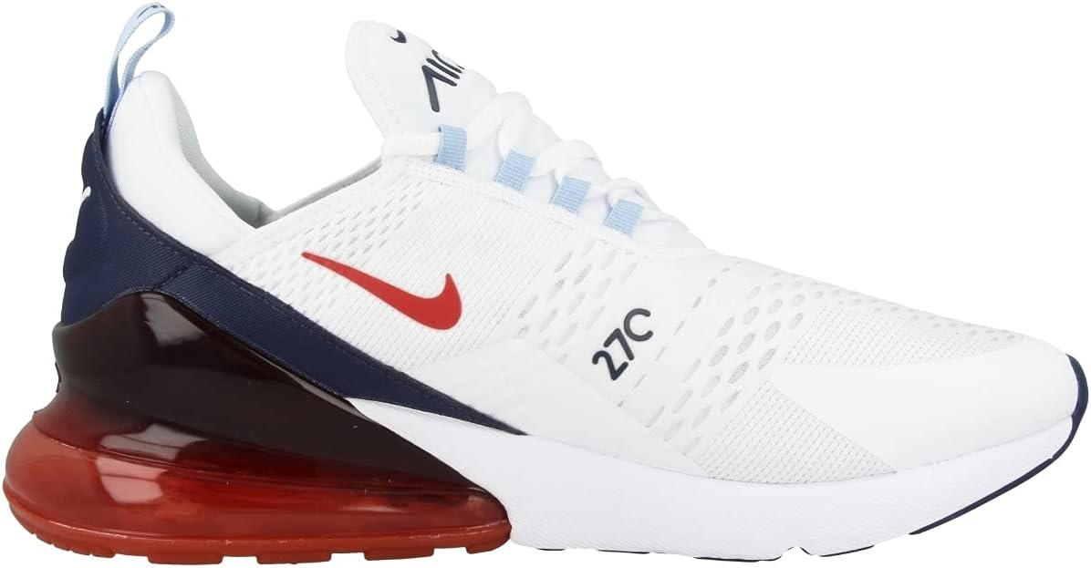Кроссовки Nike для детей (4-8 лет) с низким верхом, цветные, размер 40, White Chile Red Midnight Navy — фото 3
