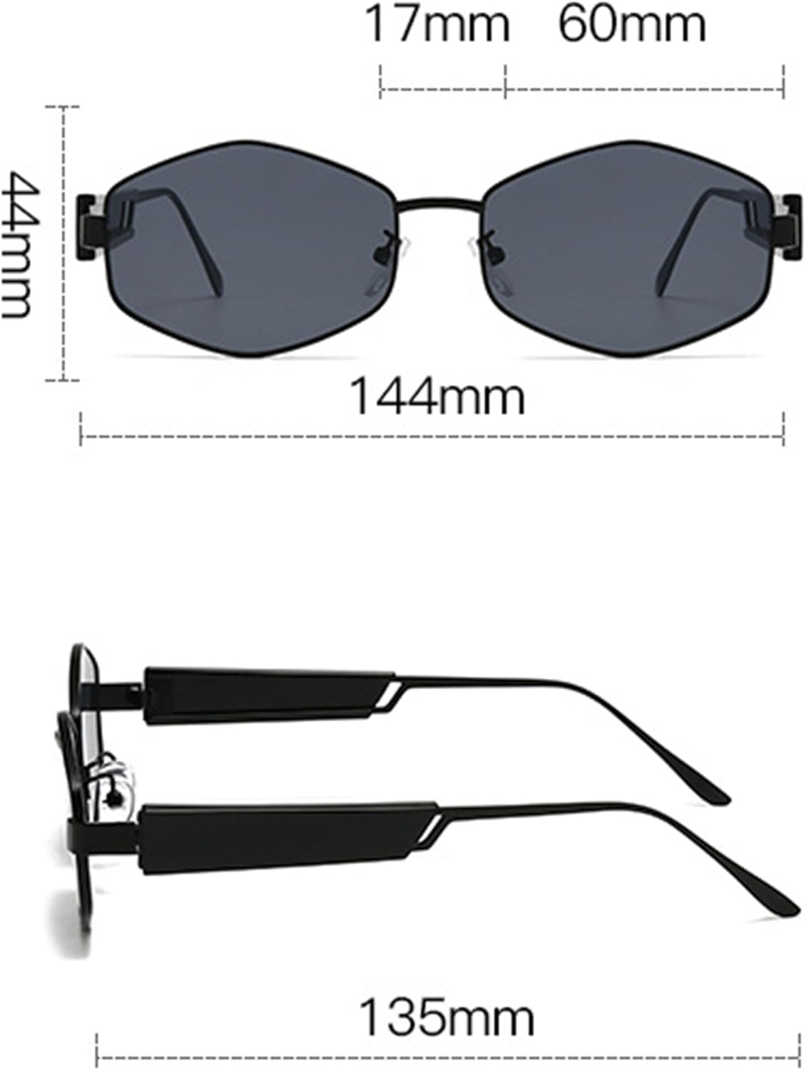 

bullabulling Ретро-панк квадратные солнцезащитные очки для женщин и мужчин, модные очки в стиле Пентагона, трендовые черные очки с защитой от УФ-излучения UV400, Purple