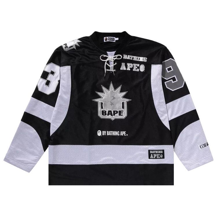 

Джерси BAPE Multi Logo Relaxed Fit Long-Sleeve Ice Hockey Jersey, Black