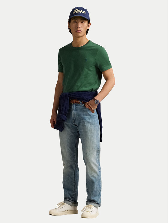 Футболка облегающего кроя на заказ 710671438425 Polo Ralph Lauren, зеленый — фото 2