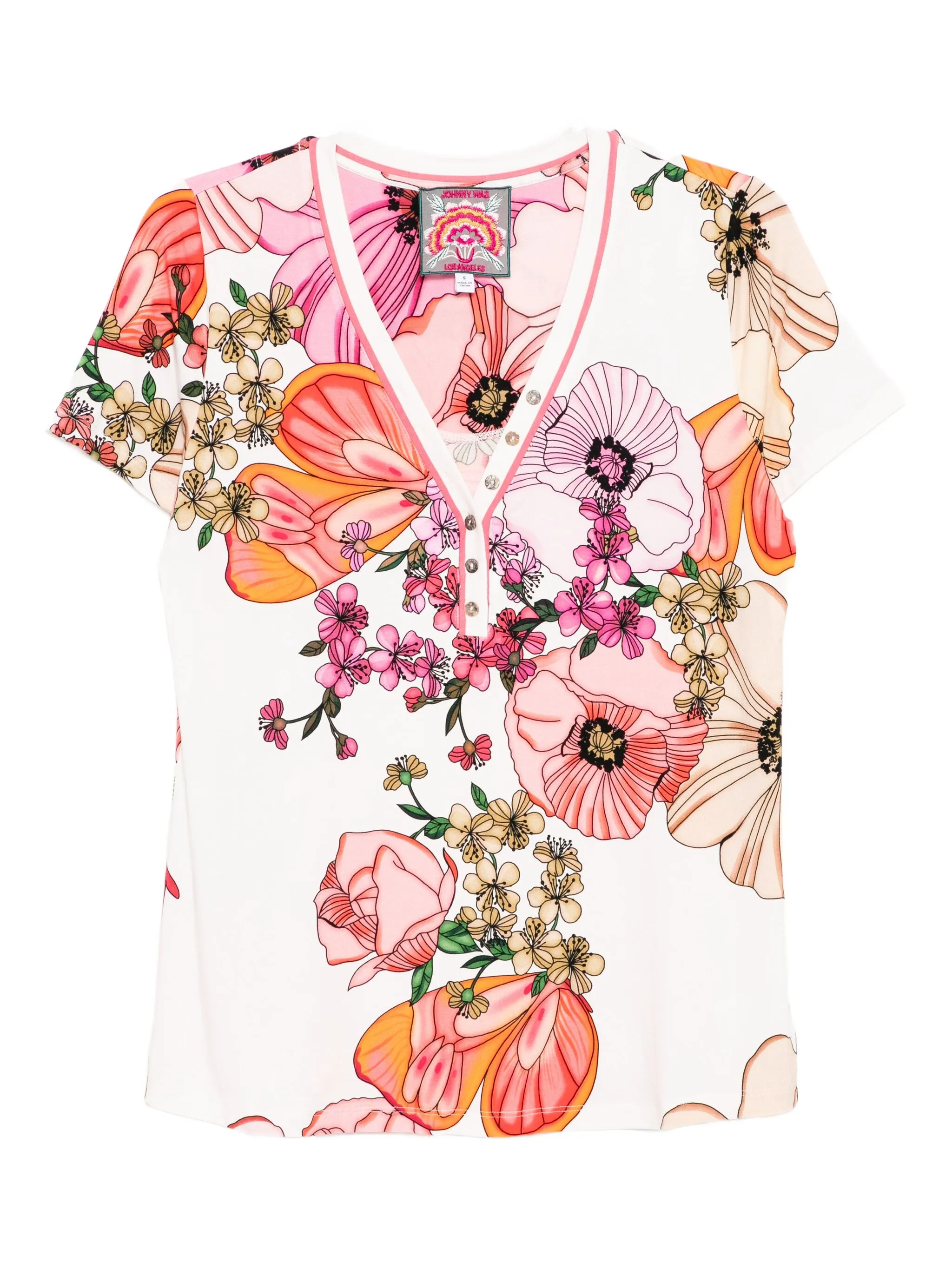 

Футболка хенли The Janie Favorite Johnny Was, белый