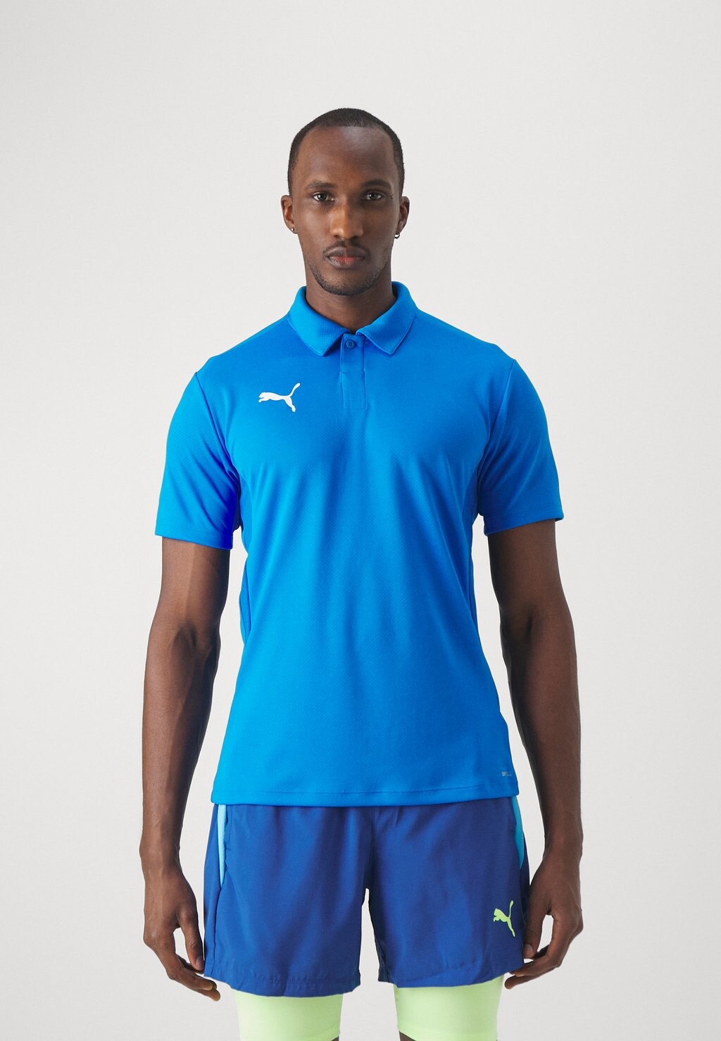 

Футболка-поло Teamgoal Puma, цвет electric blue lemonade/white/team royal