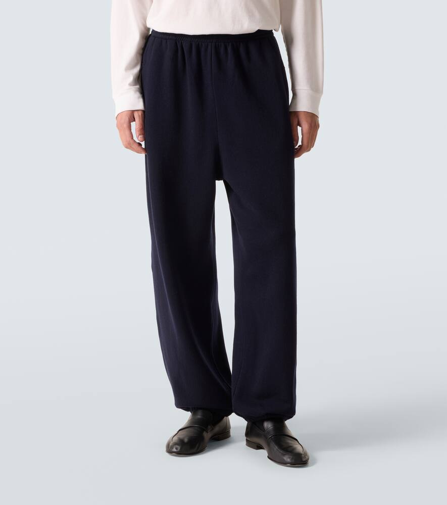 Завен спортивные штаны из кашемира и хлопка The Row, Navy — фото 3