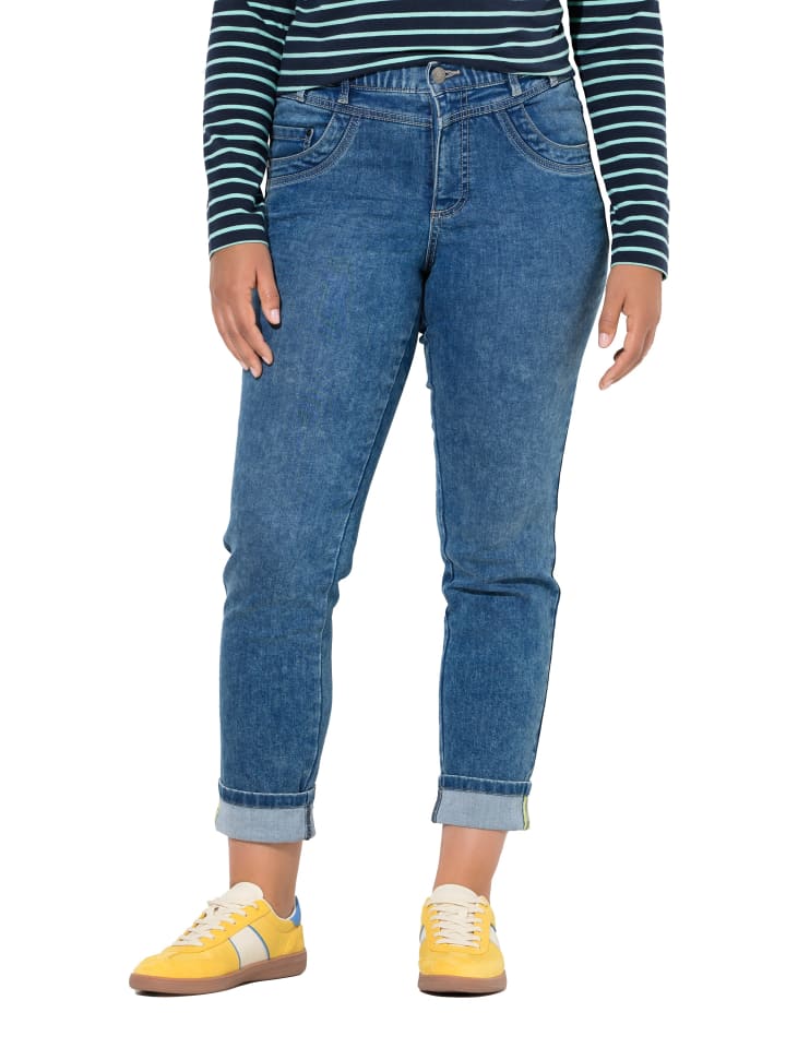 

LAURASØN Джинсы из синей джинсовой ткани