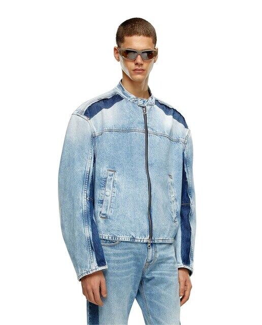 

Мужская джинсовая куртка на молнии Diesel, темно-синий
