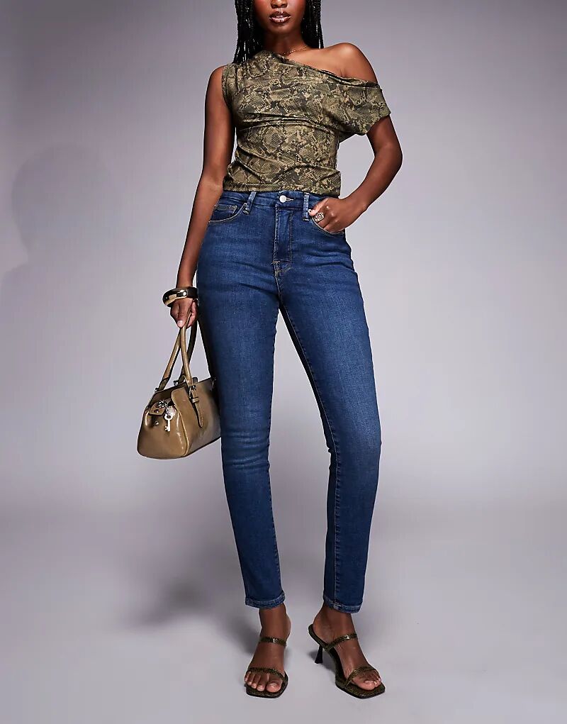 

Good American джинсы-скинни Good Legs темно-синего цвета