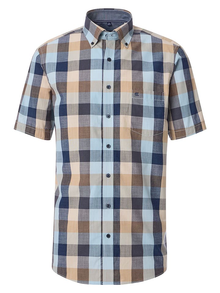 

CASAMODA Рубашка - удобный крой - сине-бежевого цвета