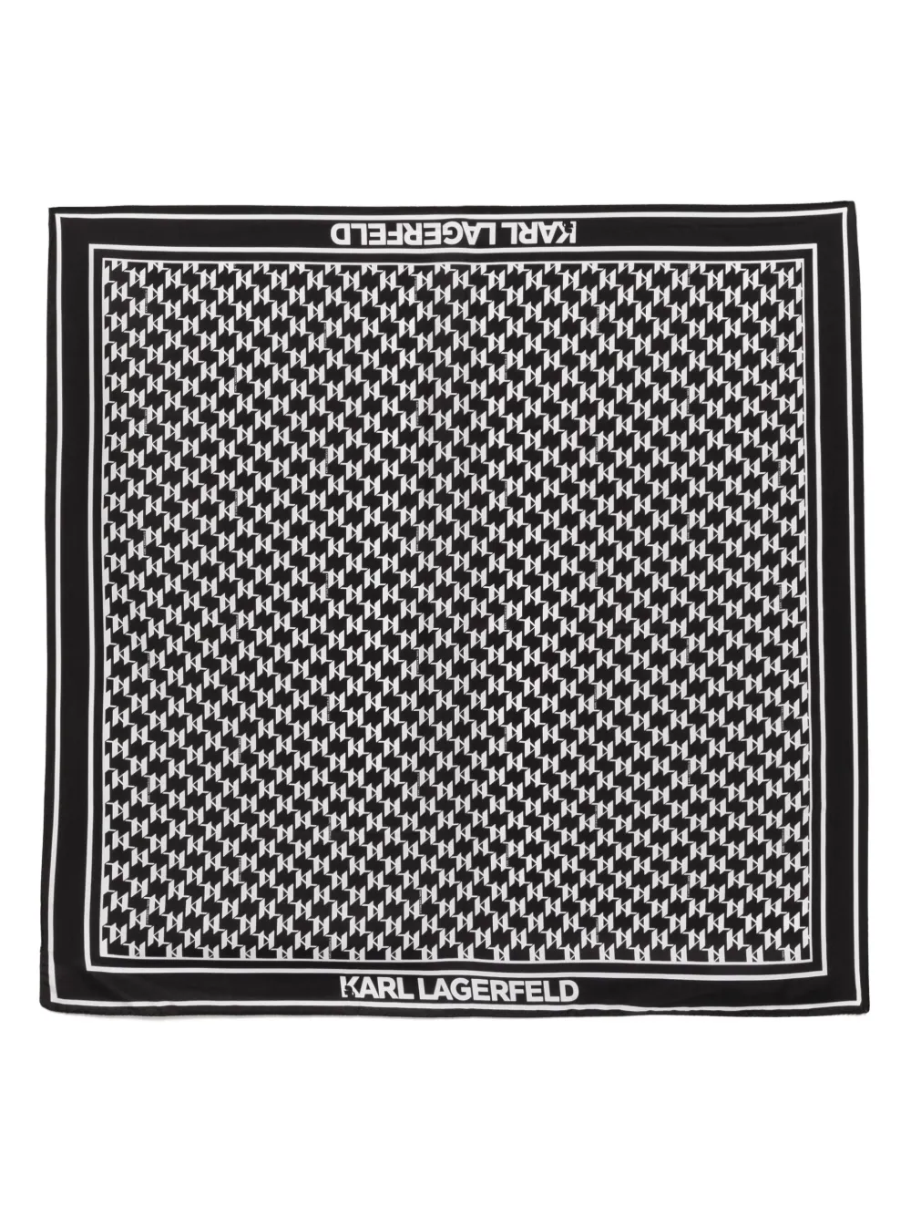 

Шелковый платок с монограммой Karl Lagerfeld, черный