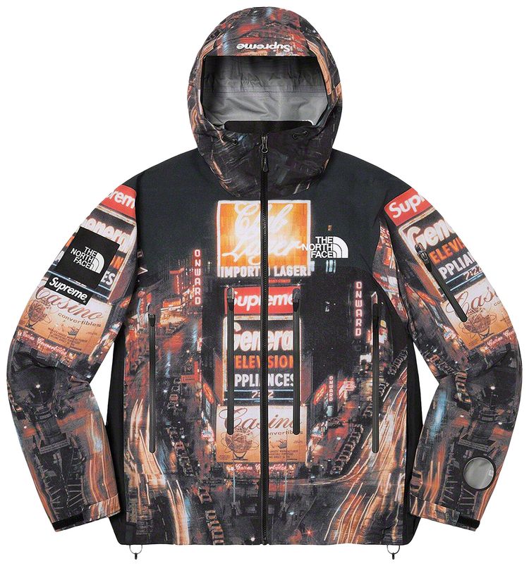

Куртка Supreme x The North Face Taped Seam Shell Jacket 'Times Square', разноцветный