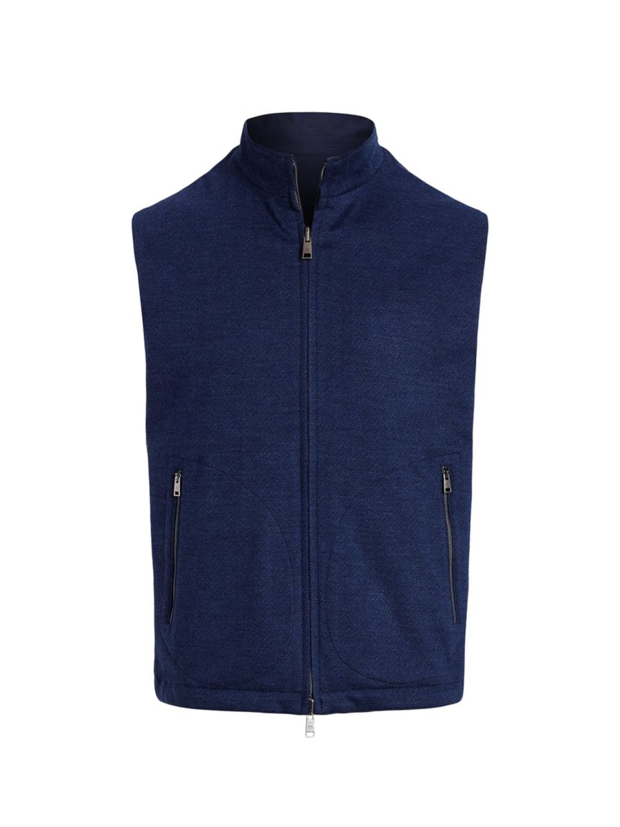 

Двусторонний жилет с узором гусиная лапка Ralph Lauren Purple Label, цвет Navy Houndstooth, Синий, Двусторонний жилет с узором гусиная лапка Ralph Lauren Purple Label, цвет Navy Houndstooth
