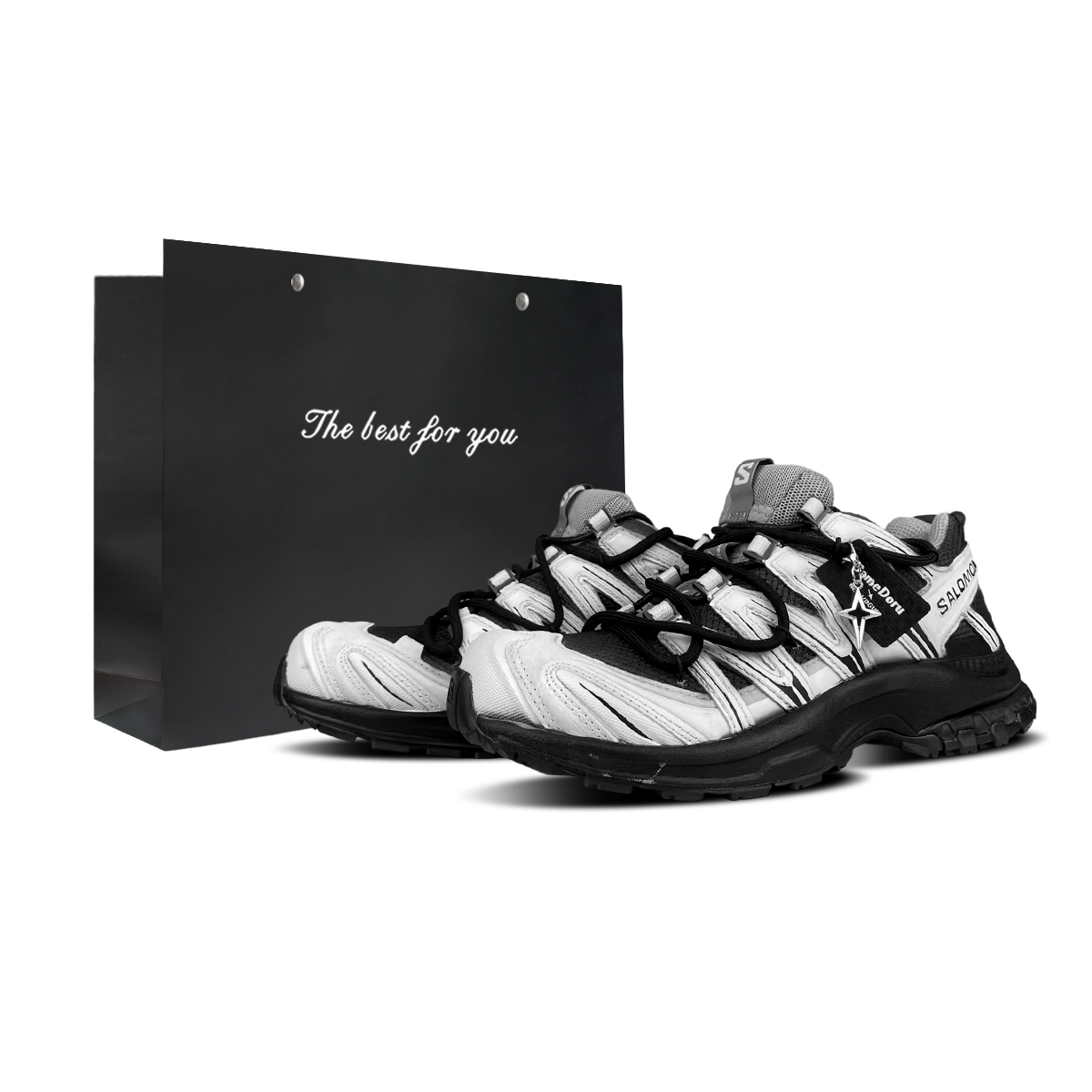 

Кроссовки для трейлраннинга и тренировок XA PRO 3D Cushioning Support Low top Unisex White SALOMON, черный