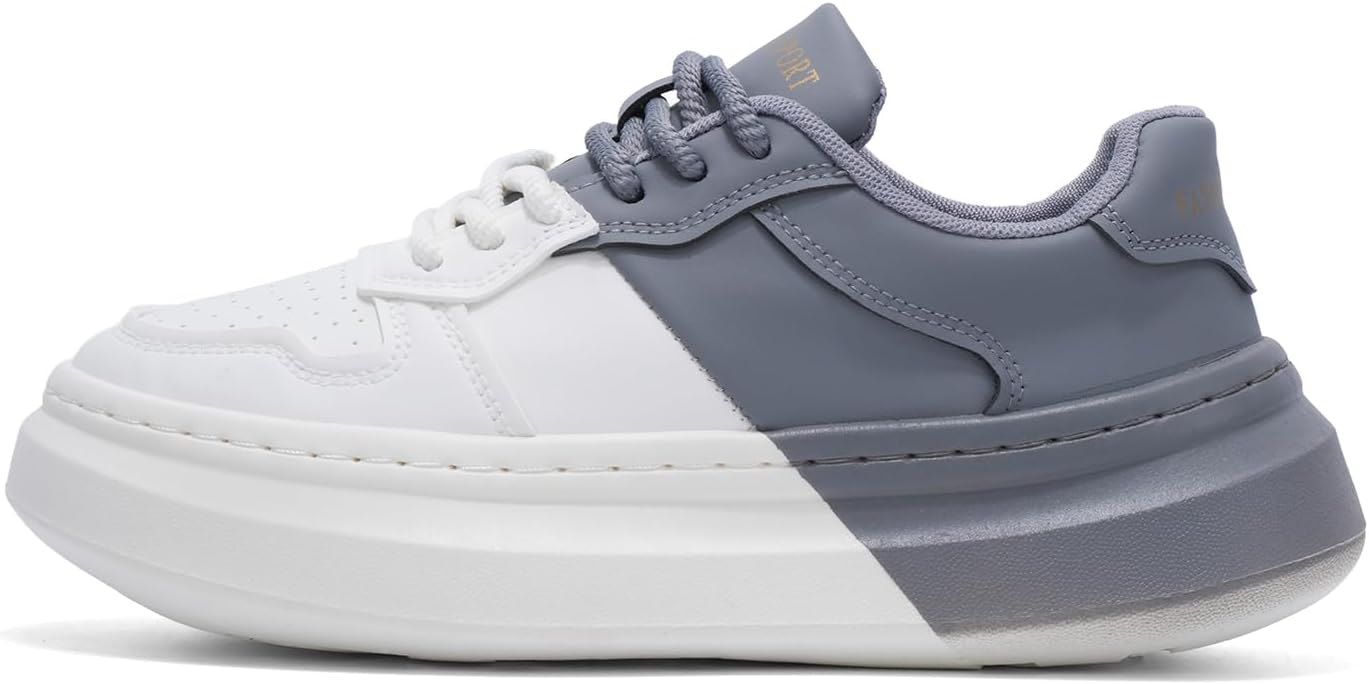 

Модные кроссовки двухцветные, белые с черным, красным и серым, с платформенной подошвой, спортивного стиля Generic