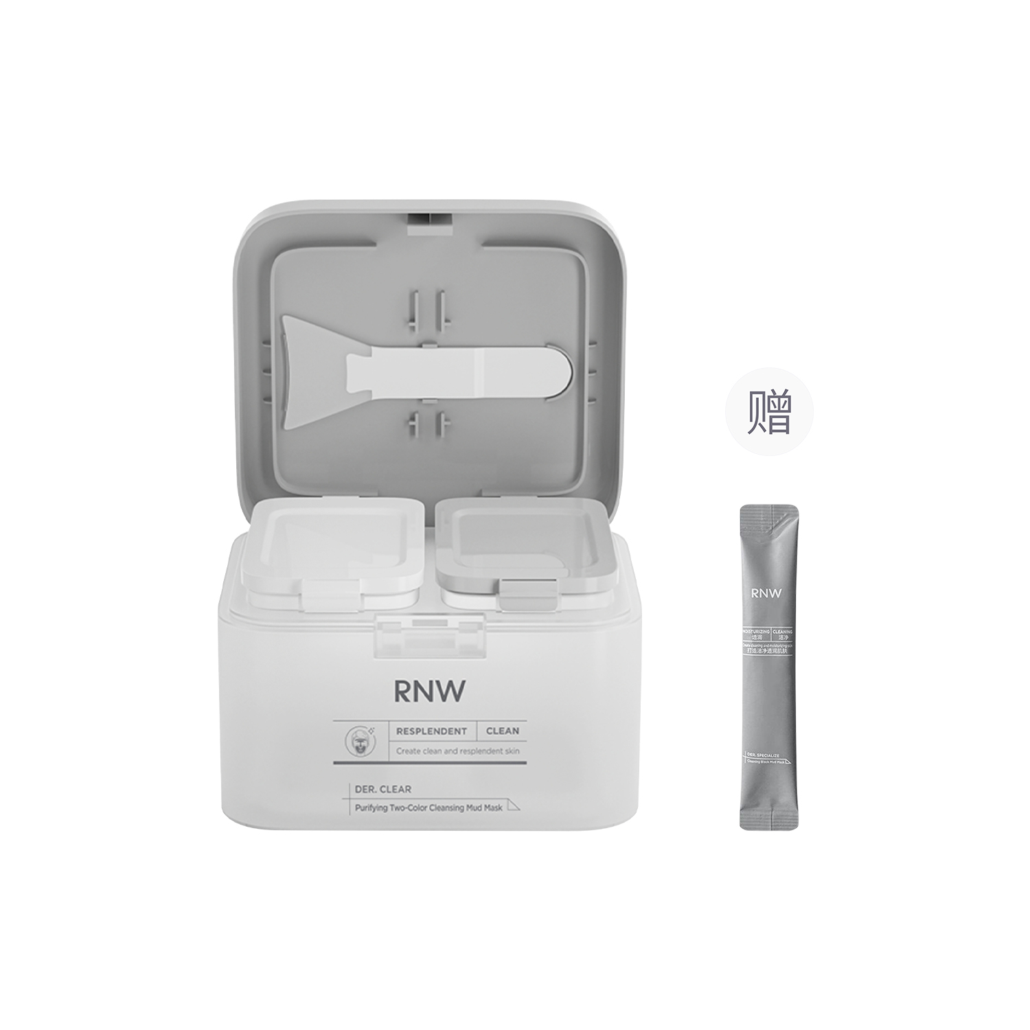 

RNW Набор с глиняной маской для ухода за кожей против акне, увлажняющий, освежающий, для удаления черных точек, контроля жирности и очищения