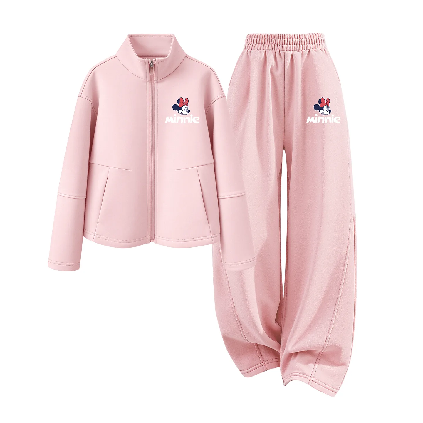 Детская повседневная спортивная футболка с круглым вырезом Disney, DiB Elegant Minnie K Light Pink+DiB Elegant Minnie K Lotus Pink