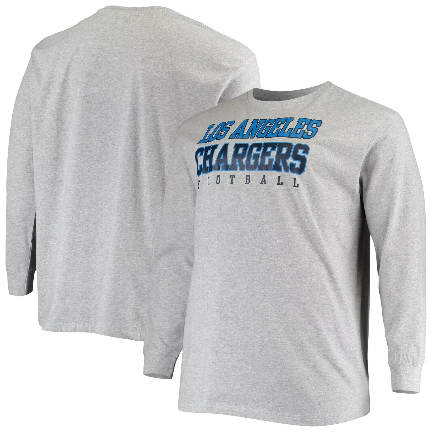 

Мужская серая футболка с логотипом Los Angeles Chargers Big & Tall Practice с длинными рукавами Fanatics, Серый, Мужская серая футболка с логотипом Los Angeles Chargers Big & Tall Practice с длинными рукавами Fanatics