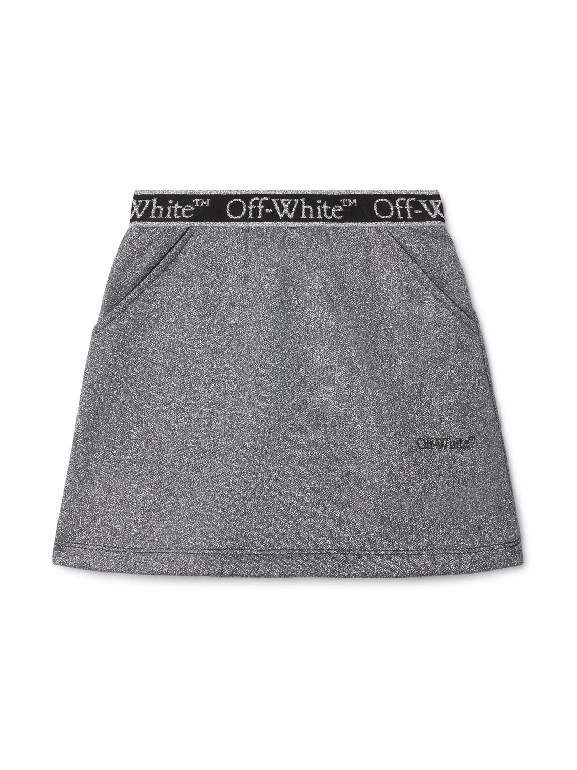 Юбка с логотипом на резинке OFF-WHITE, серый