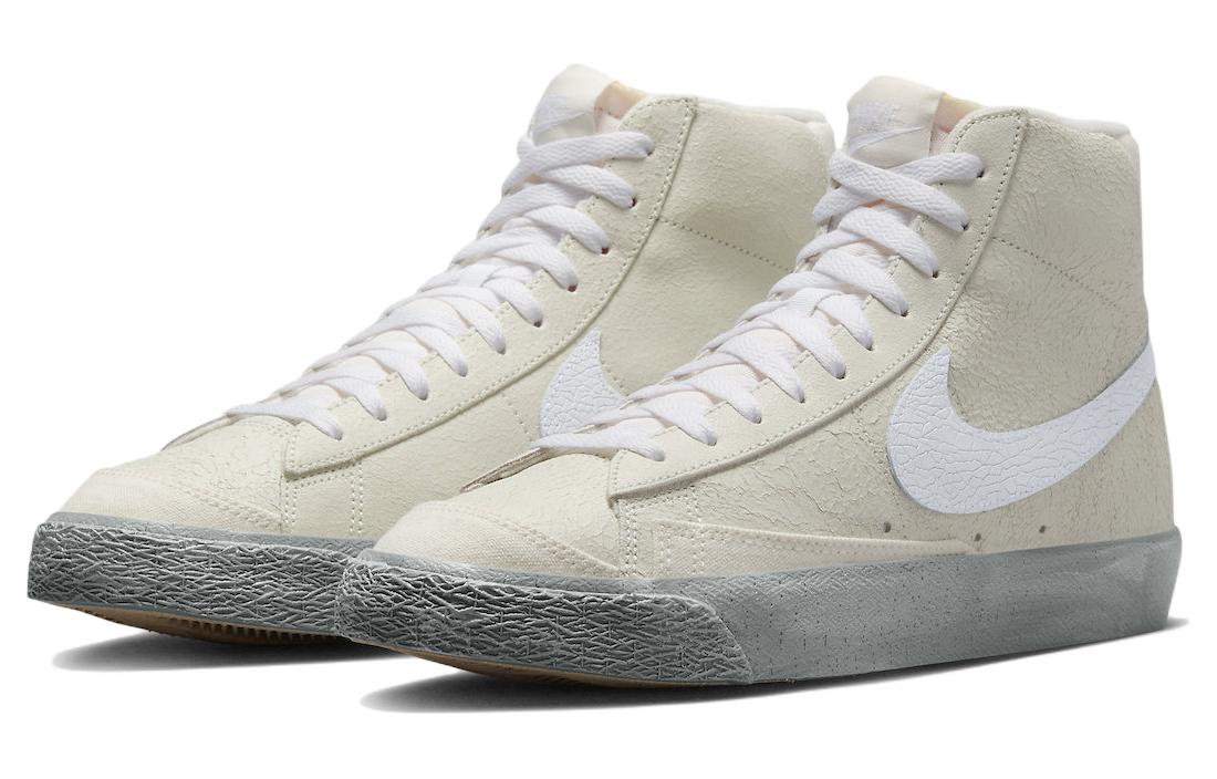 Кроссовки Nike Blazer Mid '77 EMB, светло-бежевый/белый — фото 3