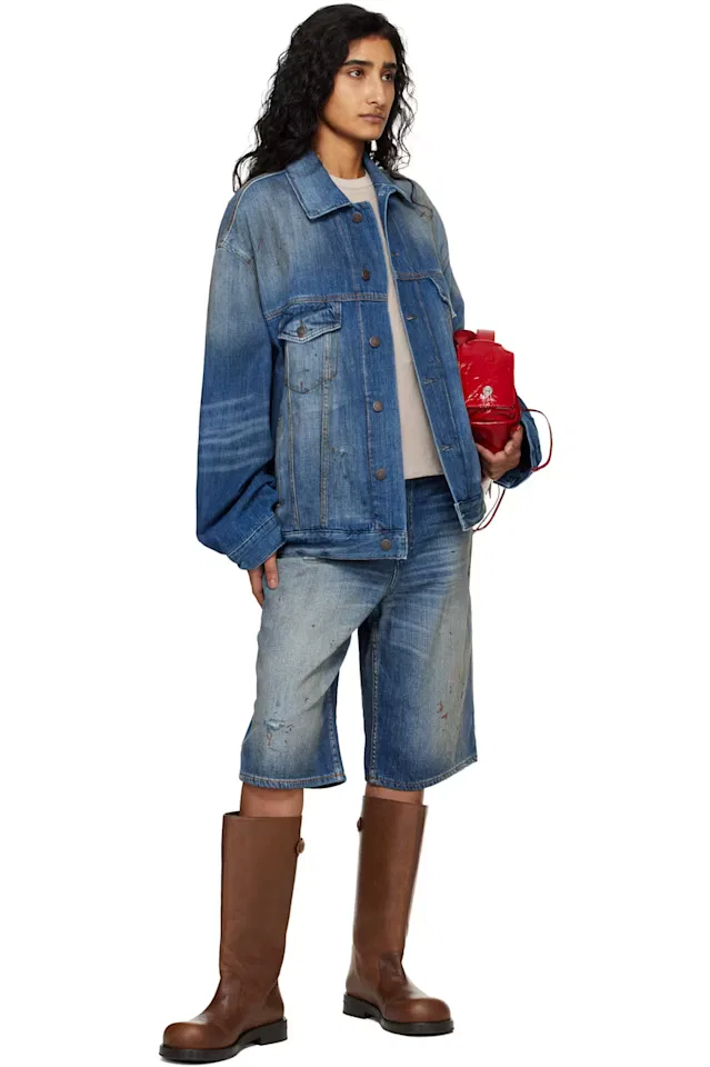 Синяя джинсовая куртка Robert Trafalgar Acne Studios — фото 4