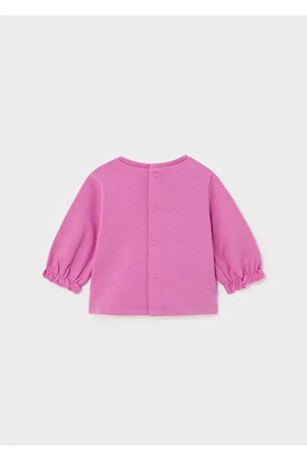 Детская футболка для девочек хлопковая Mayoral, Pink — фото 3