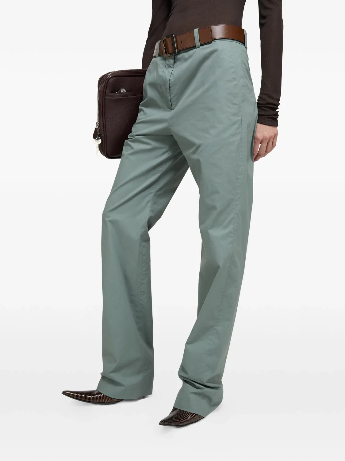Зеленые Брюки Acne Studios, зеленый