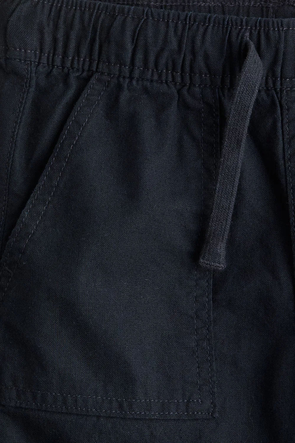 Брюки из льняной смеси H&M, Schwarz — фото 2