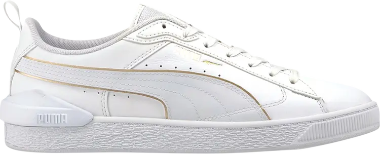 

Кроссовки Puma Suede Bloc Liquid Metal - White Team Gold, белый