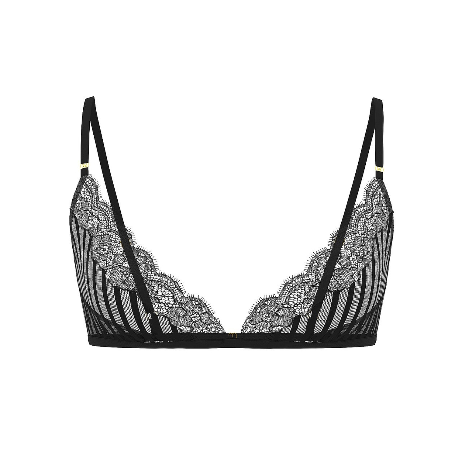 

Бюстгальтер Victoria's Secret Tease Sheer Stripe Triangle, черный