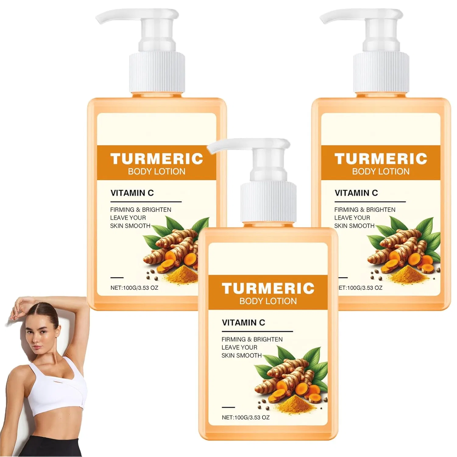 Лосьон для тела Turmeric & Vitamin C, homomdy, 3 шт, 100г