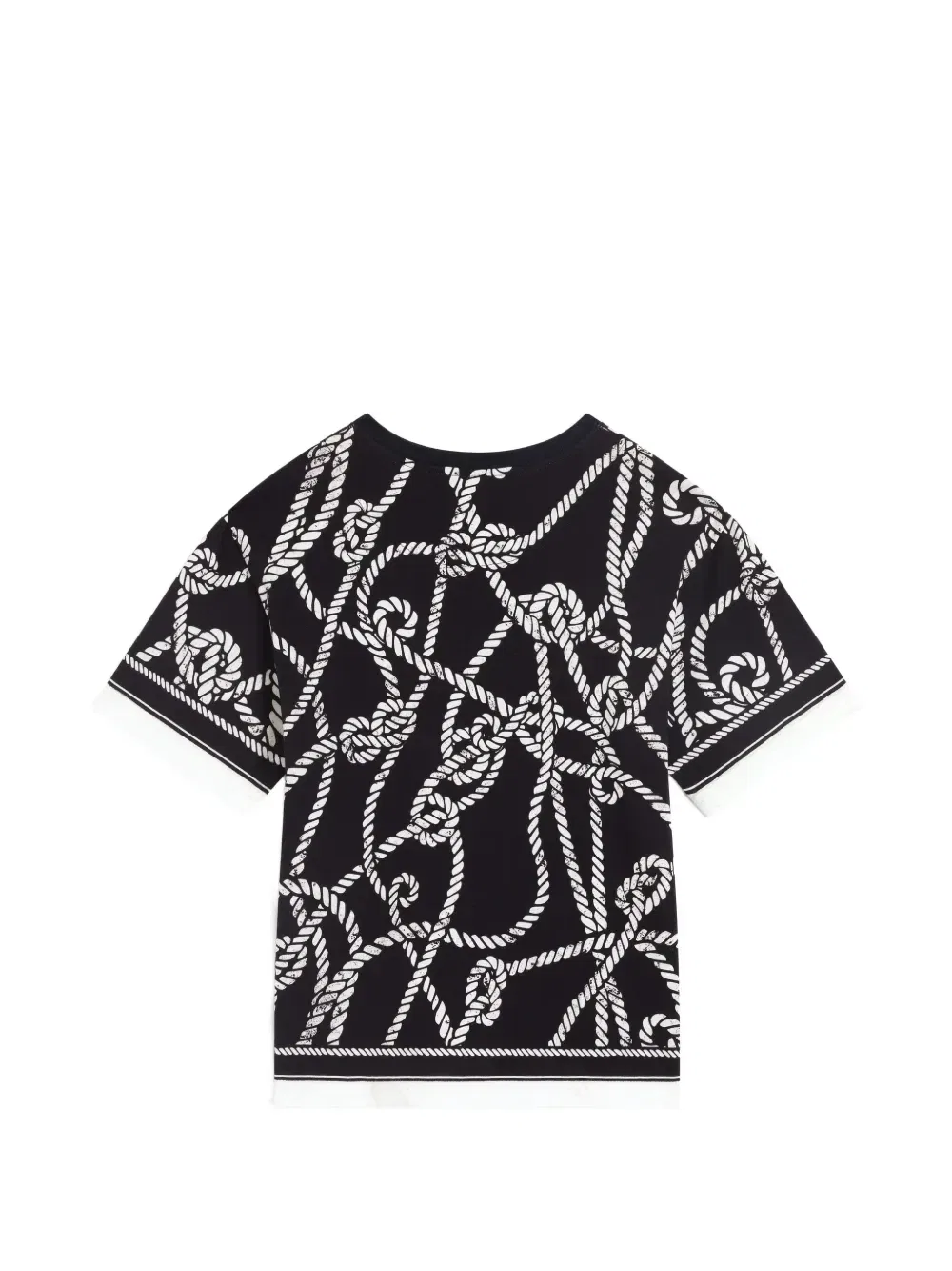 Футболка из джерси с принтом «Марина» Dolce & Gabbana Kids, черный — фото 2