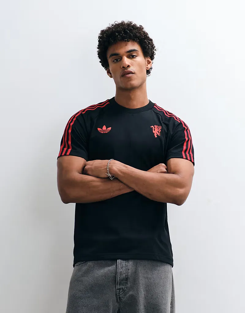Футболка Adidas Football Manchester United 26/27 OG в черно-красном цвете