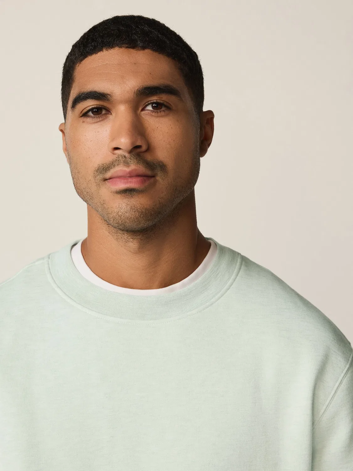 Свитшот свободного кроя, Heavyweight, Sage Green Marl Next