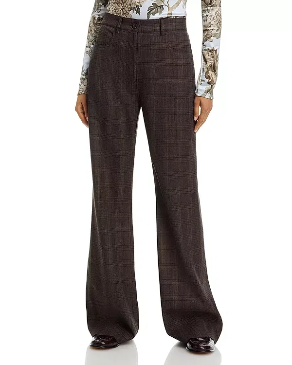 Женские брюки в клетку Acne Studios, Brown/Black