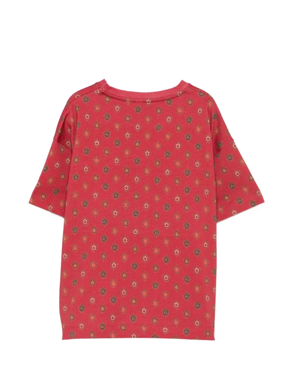 Футболка с принтом-пейсли Etro Kids, красный — фото 2