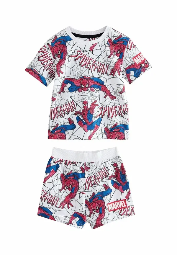 Комплект пижам с принтом Marvel Regular fit - short pyjamas 3 pack set Next, black/red Spiderman, красный — фото 3