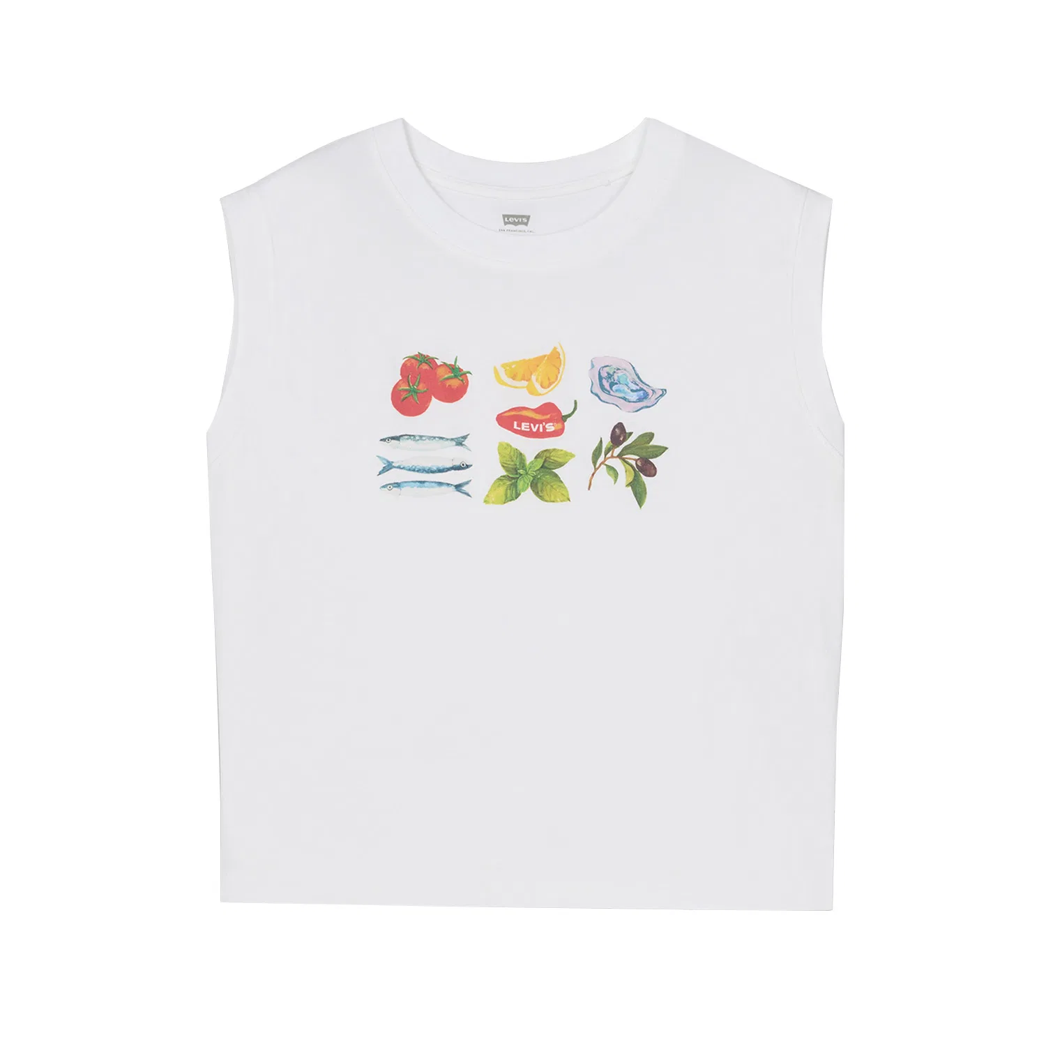 Женский топ-майка с круглым вырезом White, Levis