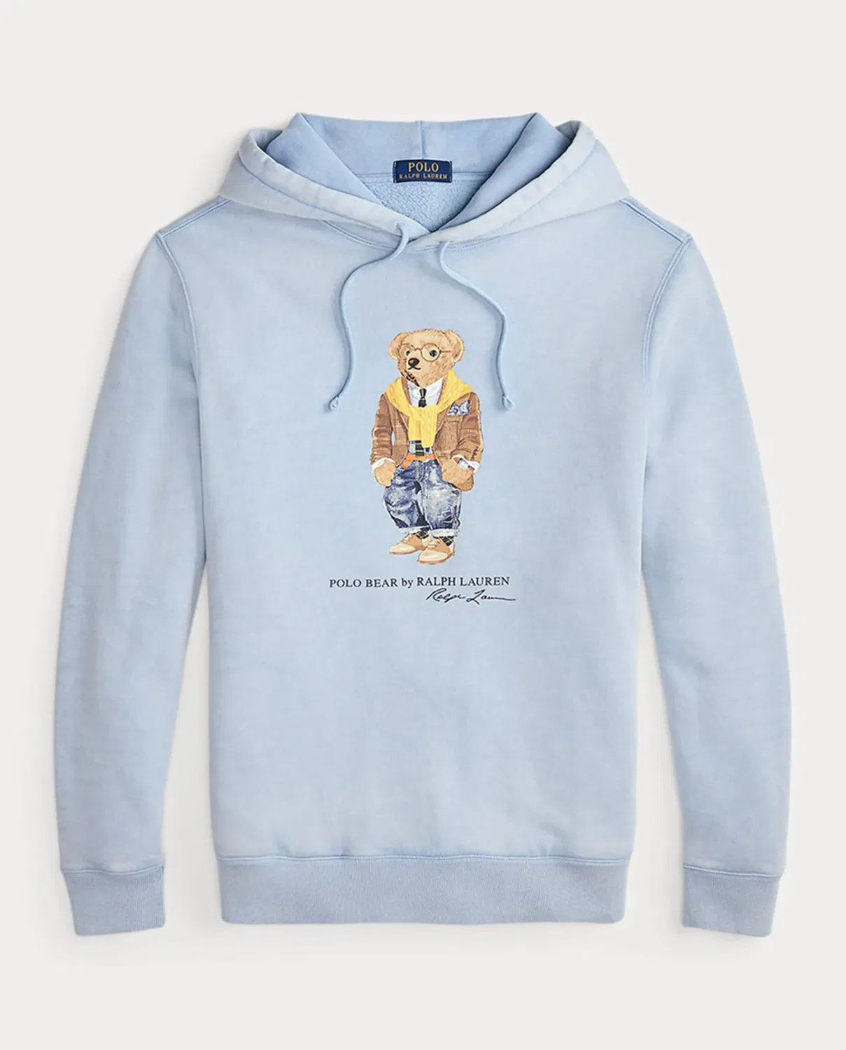 Мужская худи с капюшоном из футера с принтом Polo Ralph Lauren, Azul Claro — фото 4