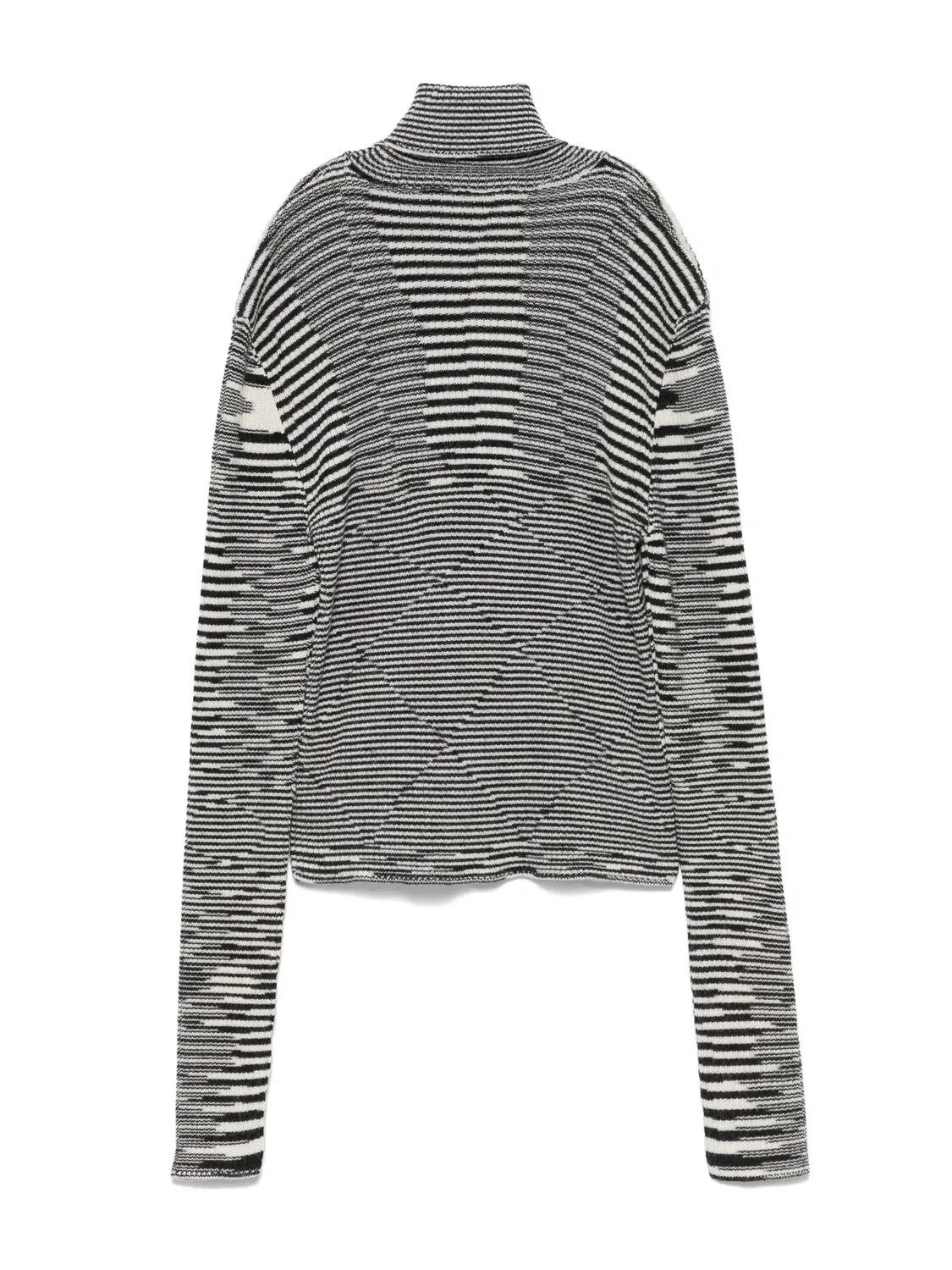 Полосатый шерстяной свитер Missoni, черный/белый — фото 3