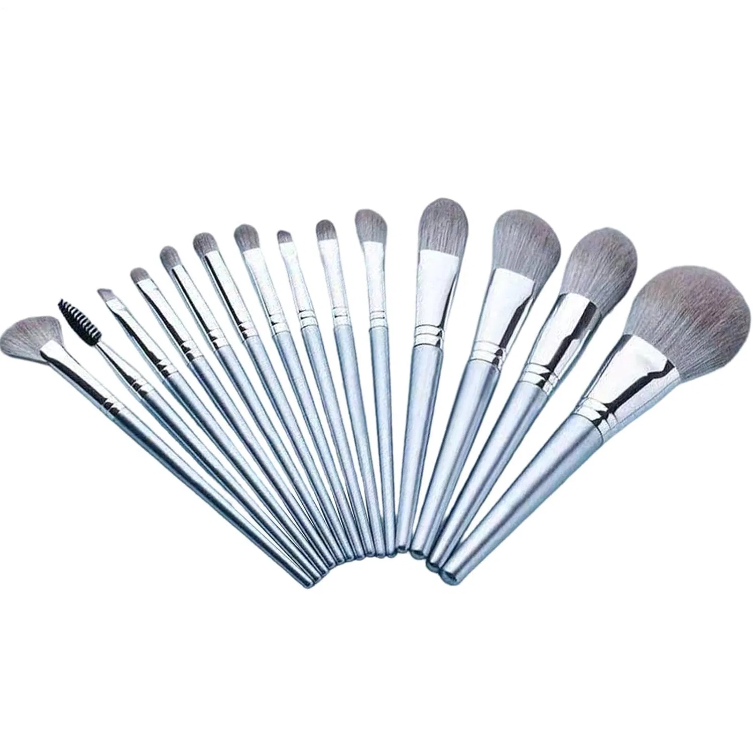 Набор кистей для макияжа, 14 предметов, Silver Generic