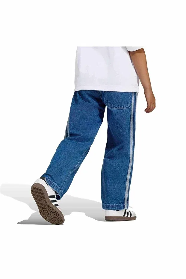 Детские спортивные штаны для девочек с вышивкой Firebird den tp unisex kids' sports sweatpant kd5813 Adidas, Blue — фото 2